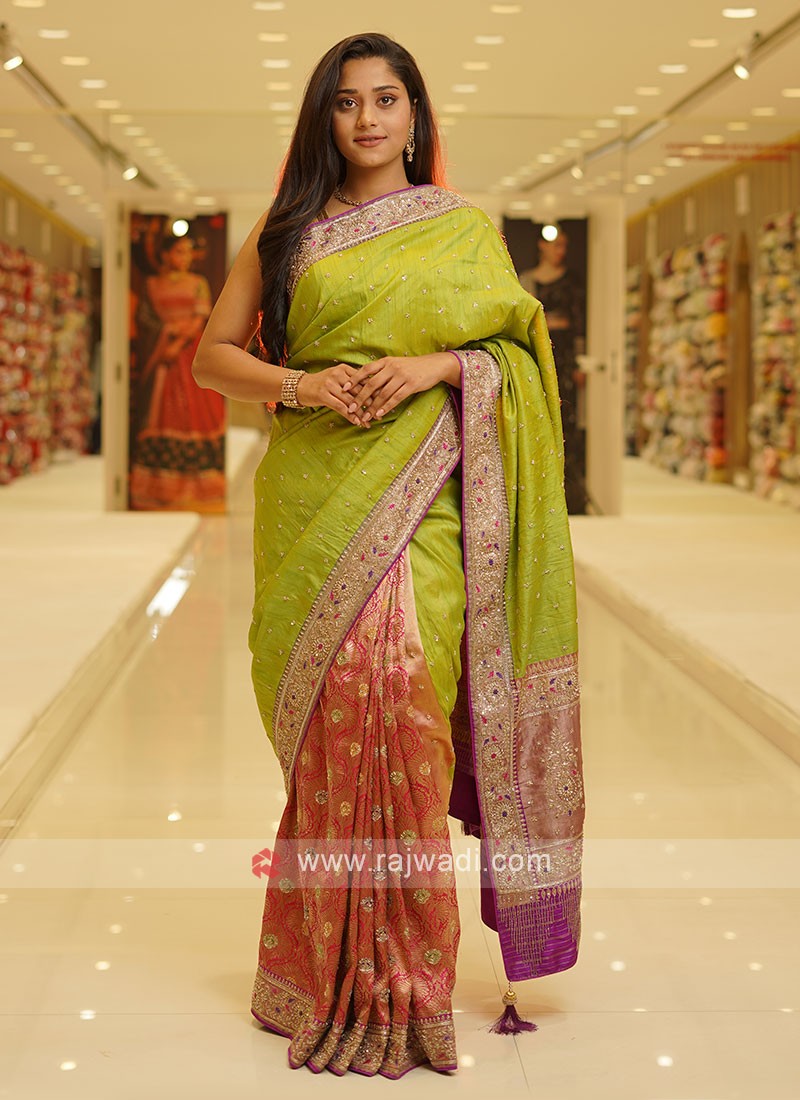 Zari Print Banarasi Silk Saree