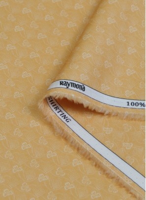 Turmeric Yellow Pure Cotton Printed Raymond Fabric