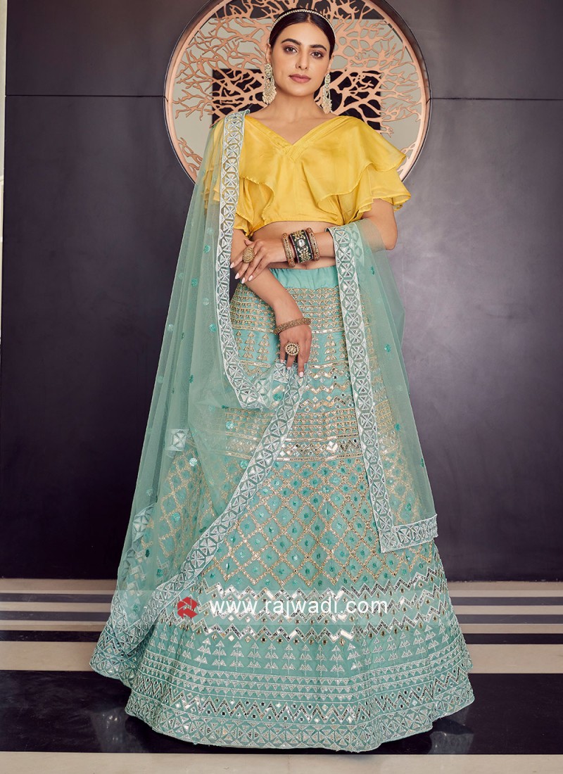 Multi Colour Engagement Designer Lehenga Choli