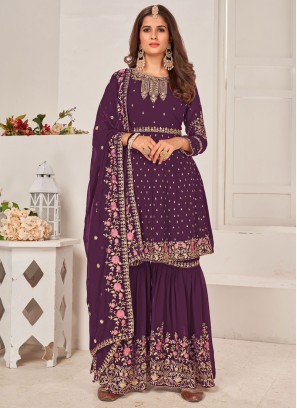 Trendy Georgette Embroidered Dress Material