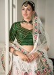 Off White Embroidered Silk Lehenga Choli