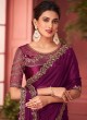 Purple Georgette Contemporary Saree