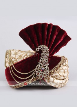 Velvet and Art Silk Fabric Turban