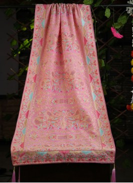 Velvet Dupatta In Pink Color