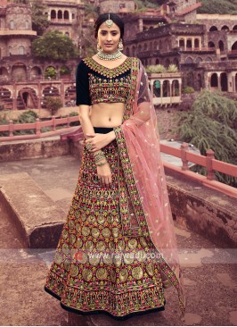 Velvet Unstiched Lehenga Choli