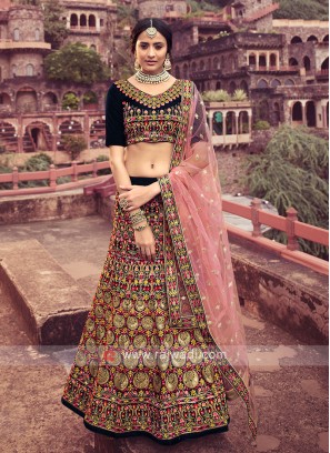 Velvet Unstiched Lehenga Choli