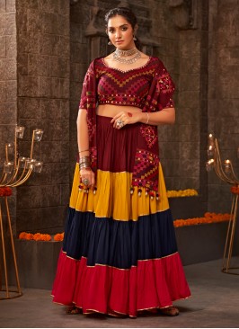 Multi Colour Kutchhi Embroidered Chaniya Choli