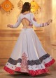 Off White Embroidered A Line Garba Lehenga Choli