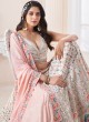 Off White Georgette Embroidered Wedding Lehenga Choli