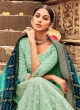 Sea Green Georgette A Line Lehenga Choli