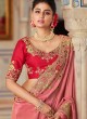 Voluptuous Pink Patch Border Designer Traditional Saree