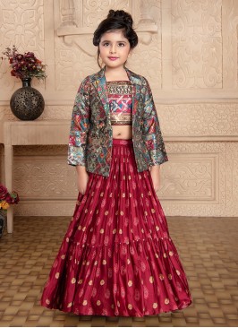 Silk Printed A Line Lehenga Choli