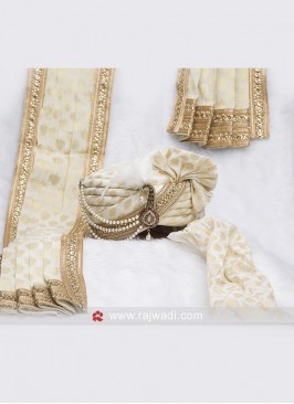 Wedding Turban With Fancy Broach And Dupatta