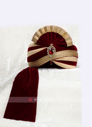 Wedding Velvet Turban For Groom