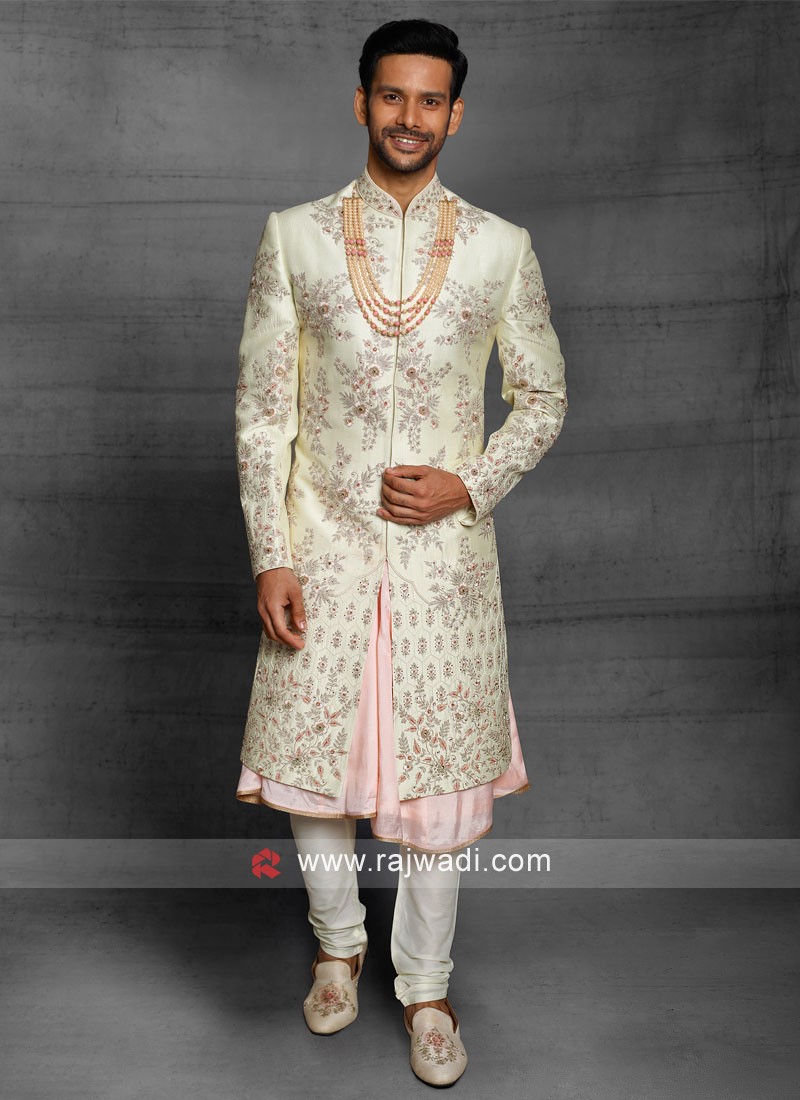 Silver Mens Sherwani | Roop Sari in USA – Roop Sari Palace