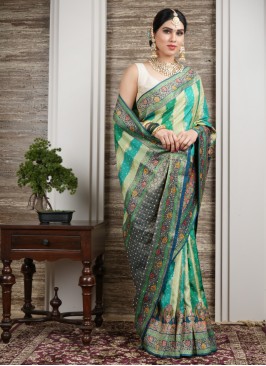 Wedding Wear Banarasi Silk Saree With Unstitched Blouse