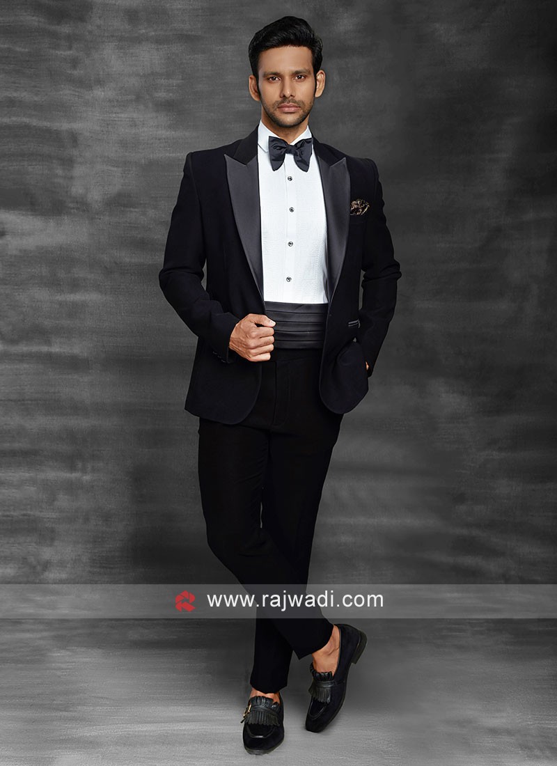 Wedding Black Tuxedo with Bow Tie