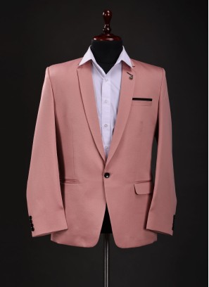 Wedding Wear Blazer In Pink Color