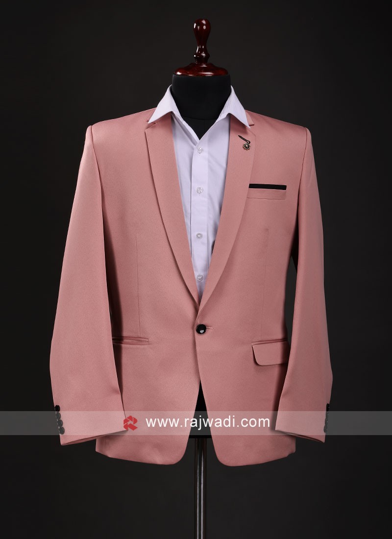 Wedding Wear Blazer In Pink Color