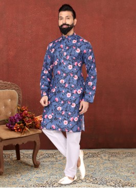 Designer Blue Kurta Pajama