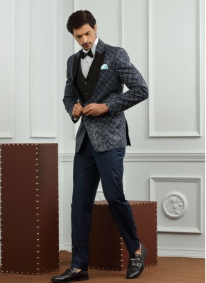 Wedding Wear Blue Suit For Men