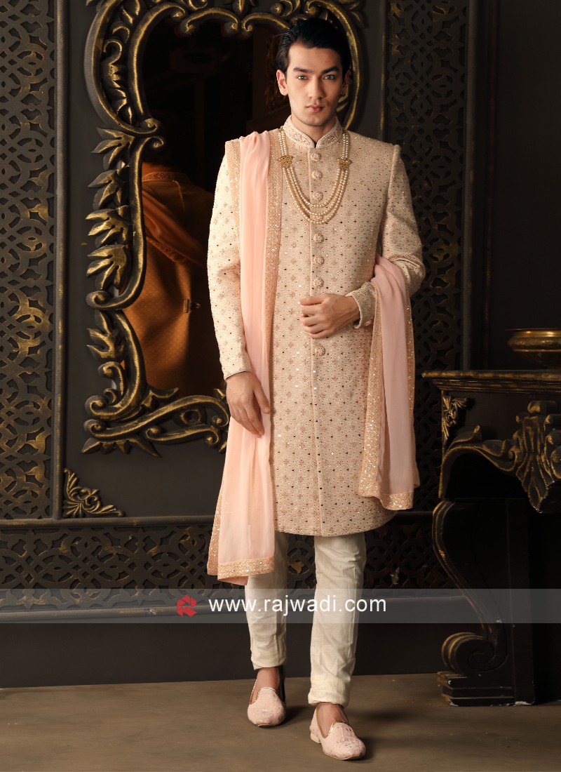 Brocade sherwani for groom hotsell