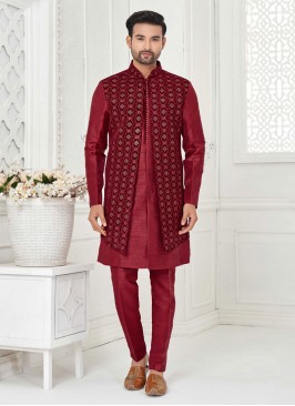 Wedding Wear Embroidered Indowestern For Men