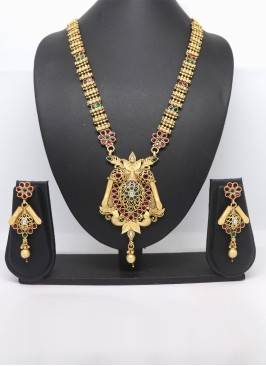 Wedding Wear Gold Plated Necklace Set