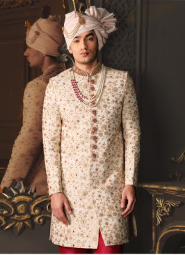 Wedding Wear Hevy Embroidered Sherwani For Men