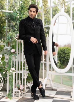 Wedding Wear Imported Fabric Wine Jodhpuri Suit