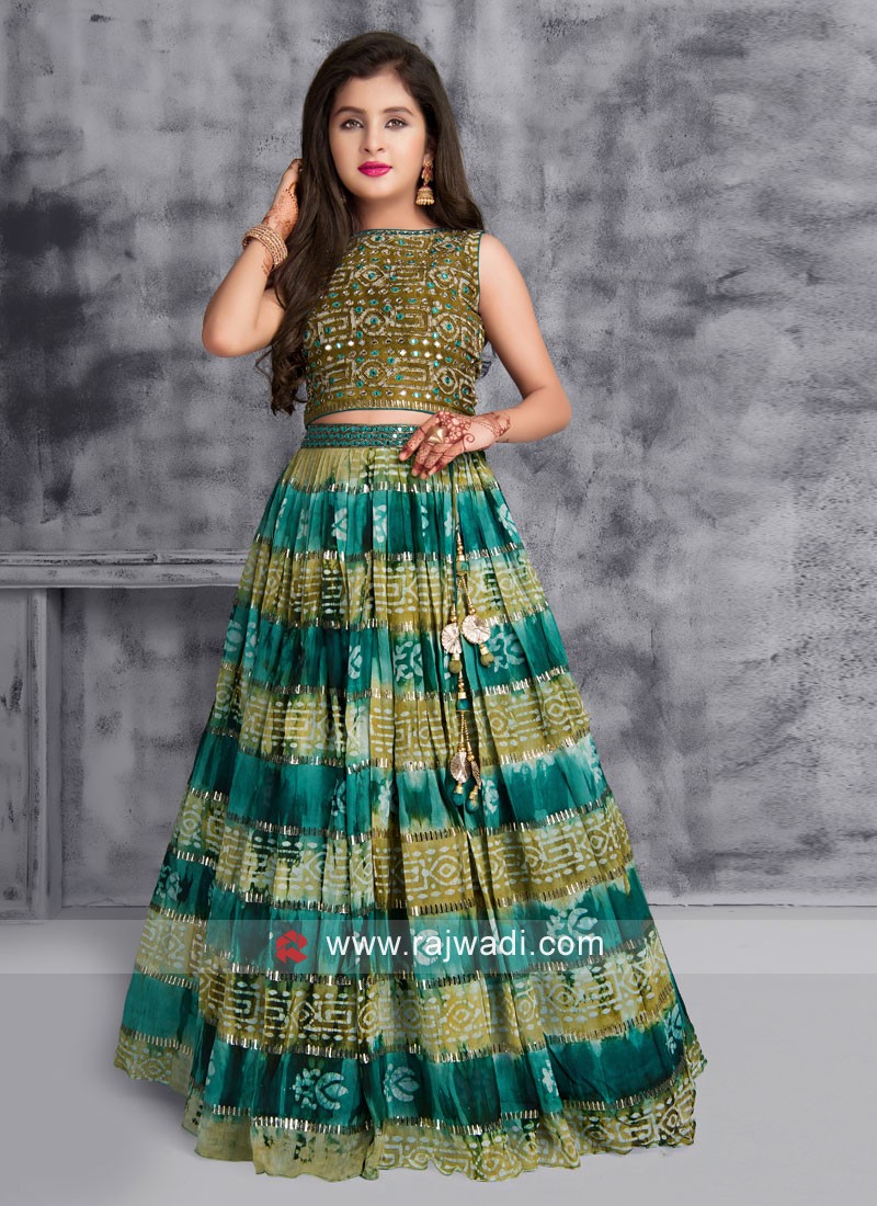 Green Georgette Party Wear Girls Lehenga Choli | Kids party wear dresses,  Kids designer dresses, Party wear dresses