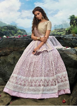 Wedding Wear Lehenga Choli In Dusty Rose Pink