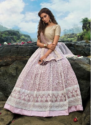 Wedding Wear Lehenga Choli In Dusty Rose Pink