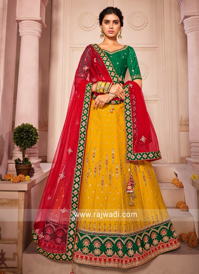 Yellow Lehenga Choli - Buy Luxury Yellow Lehenga Online - Indya Luxe