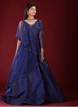 Wedding Wear Navy Blue Gown