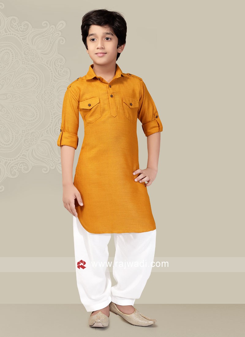 Georgette Pink Kurta Suit for Boys | Traditional Dress for Festive Look