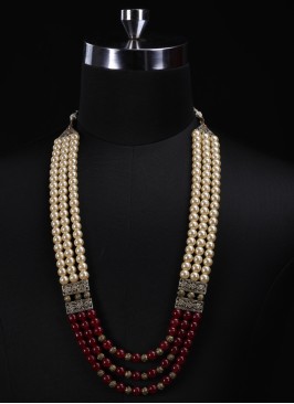 Wedding Wear Pearl Mala For Groom