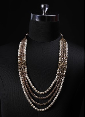 Wedding Wear Pearl Mala For Men