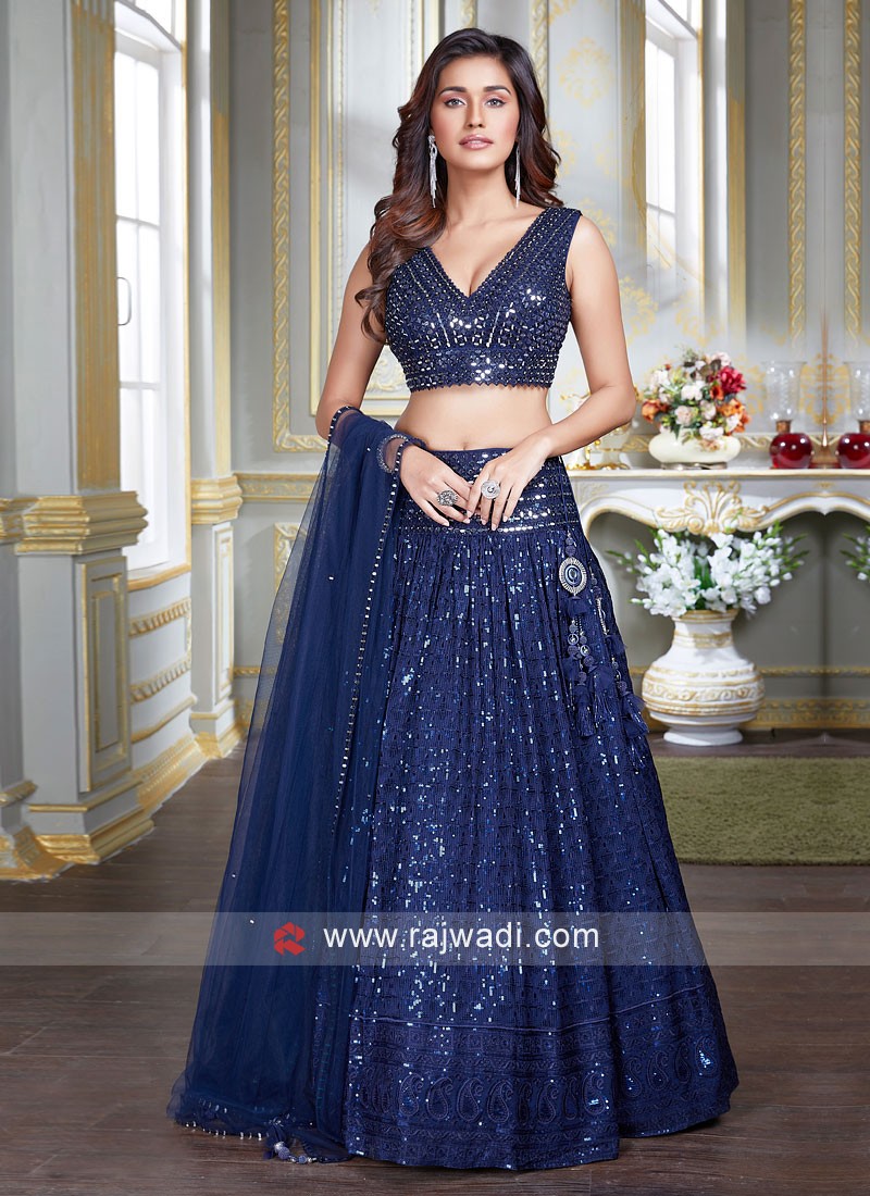 Buy Purple Fancy Party Wear Sequins Work Lehenga Choli Online From  Wholesale Salwar.