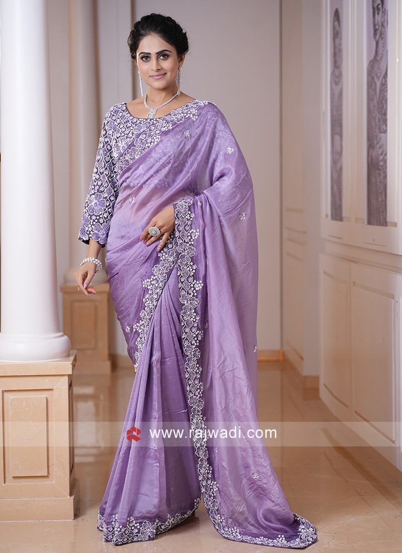 Heavy silk outlet saree for wedding