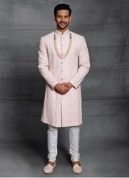 Wedding Wear Silk Sherwani For Men