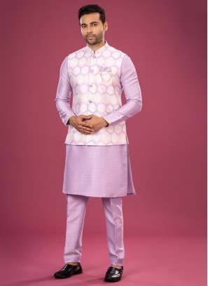 Wedding Wear Stylish Nehru Jacket Set