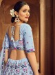 Blue Embroidered Designer Lehenga Choli