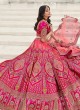 Graceful Deep Pink Embroidered Bridal Lehenga Choli