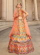 Whimsical Multi Colour Printed A Line Lehenga Choli