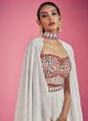 Designer White Lehenga Choli With Dupatta