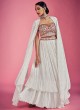 Designer White Lehenga Choli With Dupatta