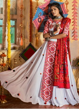 Ethnic Red Navratri Special Cotton Chaniya Choli