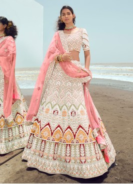 White Embroidered Wedding Lehenga Choli