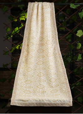 White Festive Wear Mens Velvet Dupatta